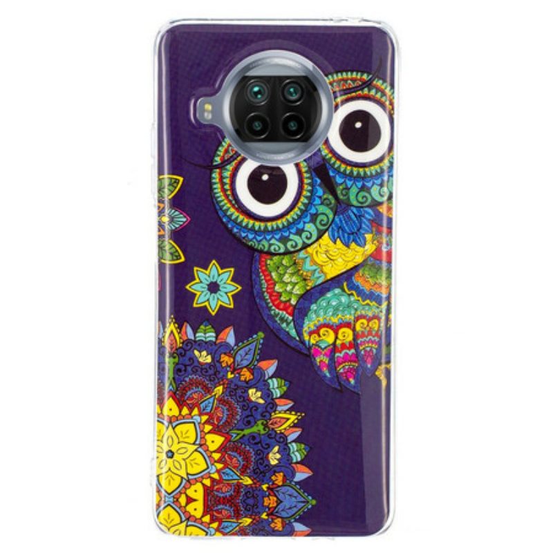 Cover Xiaomi Redmi Note 9 Pro 5G Gufo Mandala Al Neon