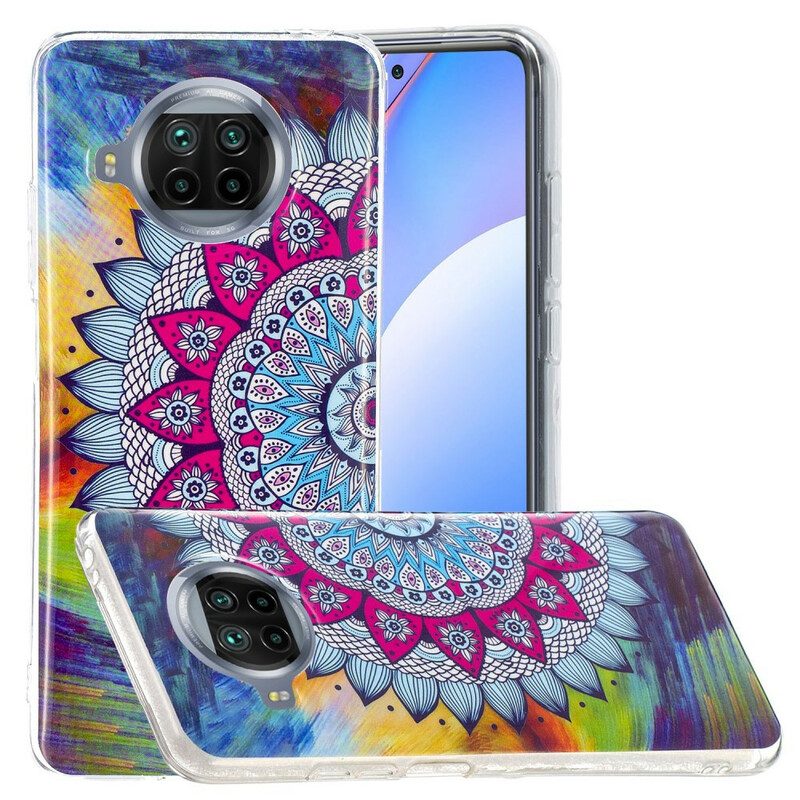 Cover Xiaomi Redmi Note 9 Pro 5G Mandala Colorato Fluorescente