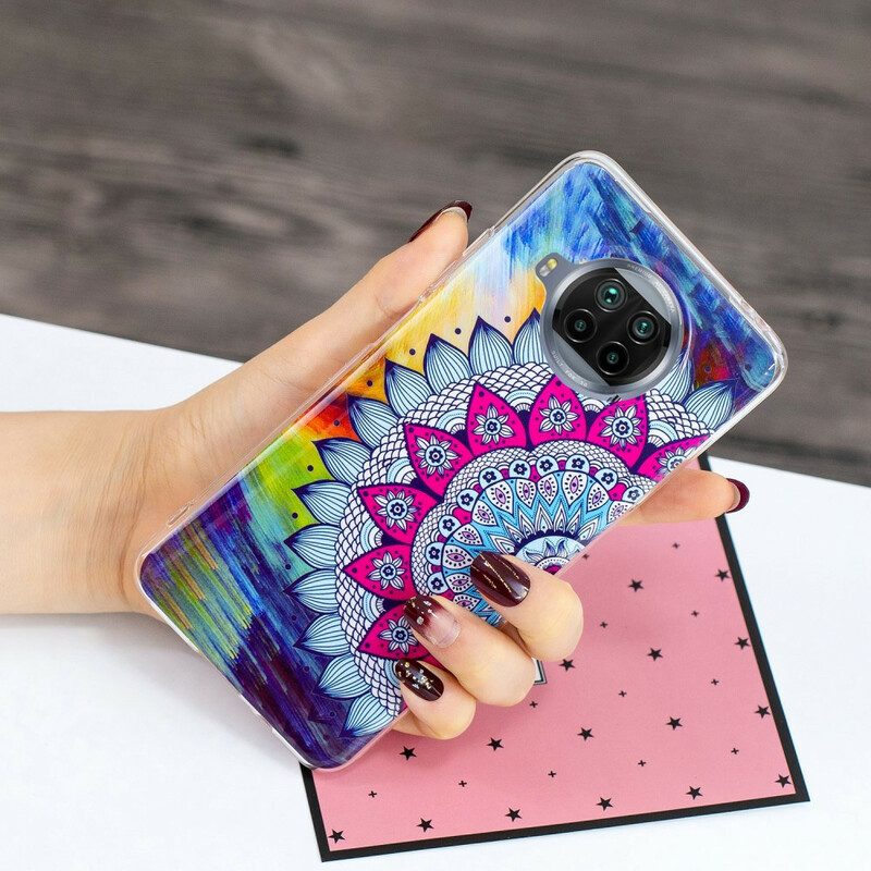 Cover Xiaomi Redmi Note 9 Pro 5G Mandala Colorato Fluorescente