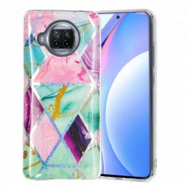 Cover Xiaomi Redmi Note 9 Pro 5G Marmo Con Design Glitterato