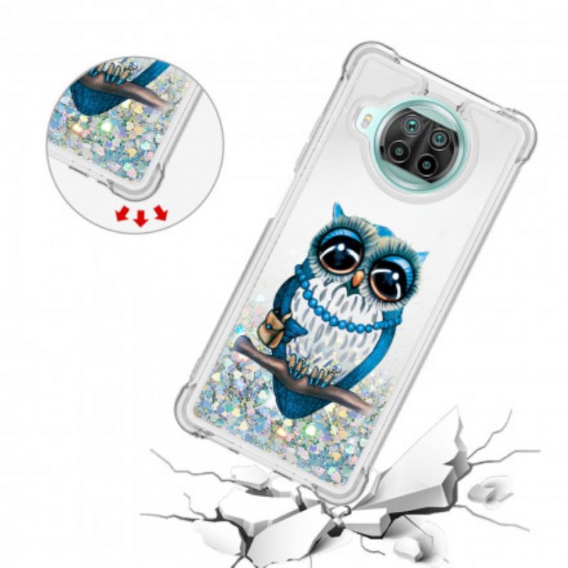 Cover Xiaomi Redmi Note 9 Pro 5G Miss Owl Paillettes