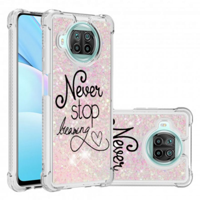 Cover Xiaomi Redmi Note 9 Pro 5G Non Smettere Mai Di Sognare Glitter