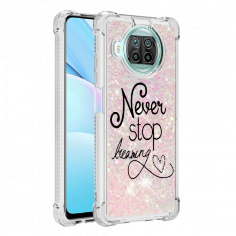 Cover Xiaomi Redmi Note 9 Pro 5G Non Smettere Mai Di Sognare Glitter