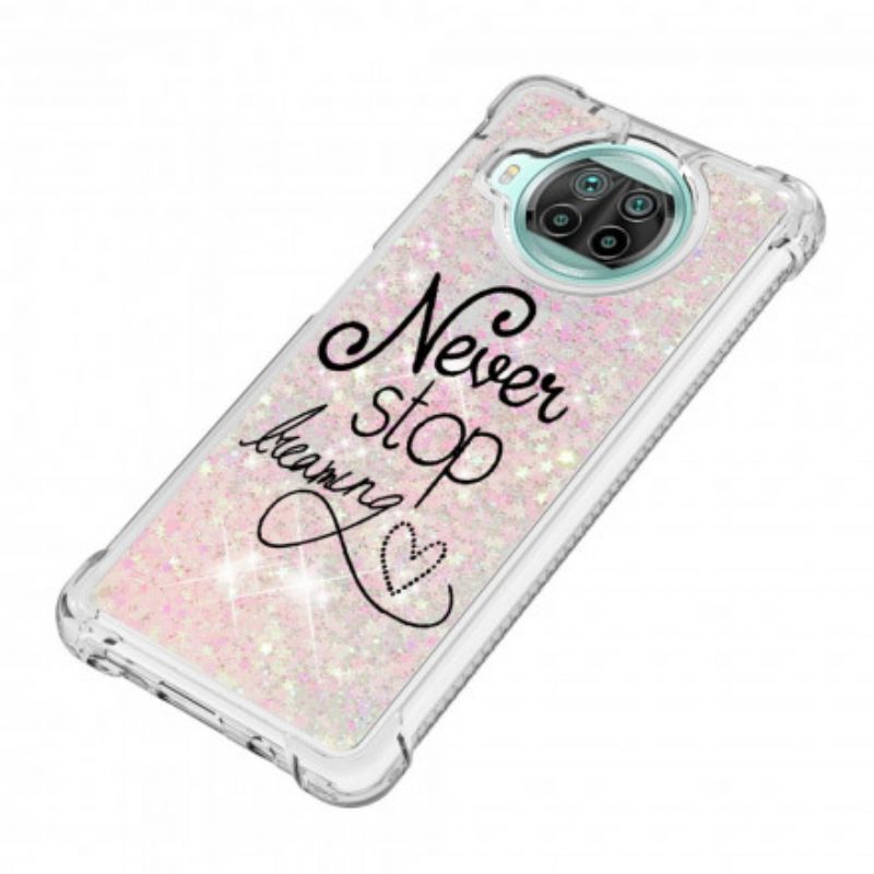 Cover Xiaomi Redmi Note 9 Pro 5G Non Smettere Mai Di Sognare Glitter