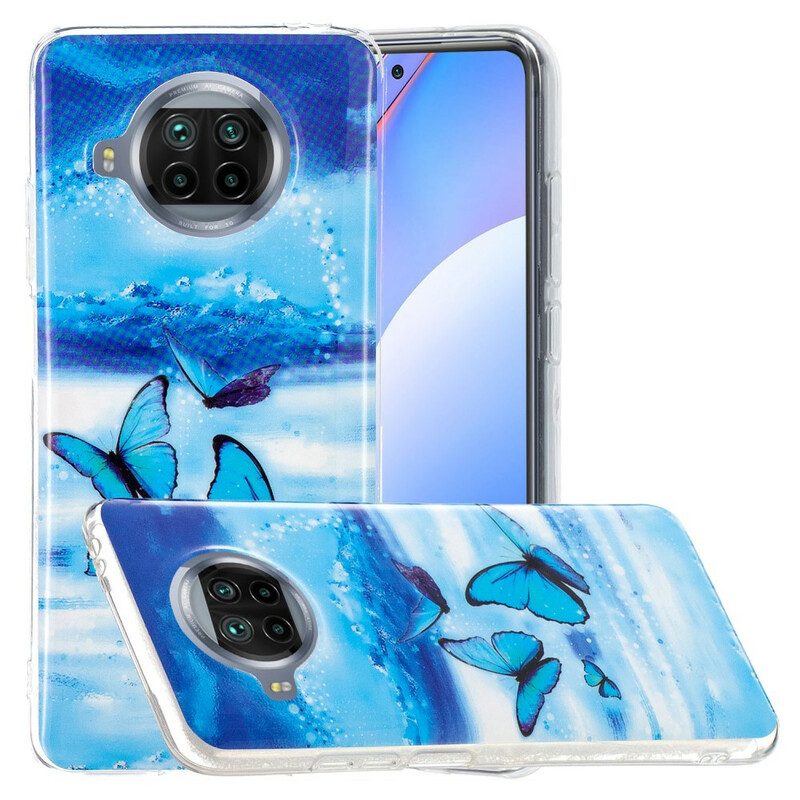 Cover Xiaomi Redmi Note 9 Pro 5G Serie Di Farfalle Al Neon