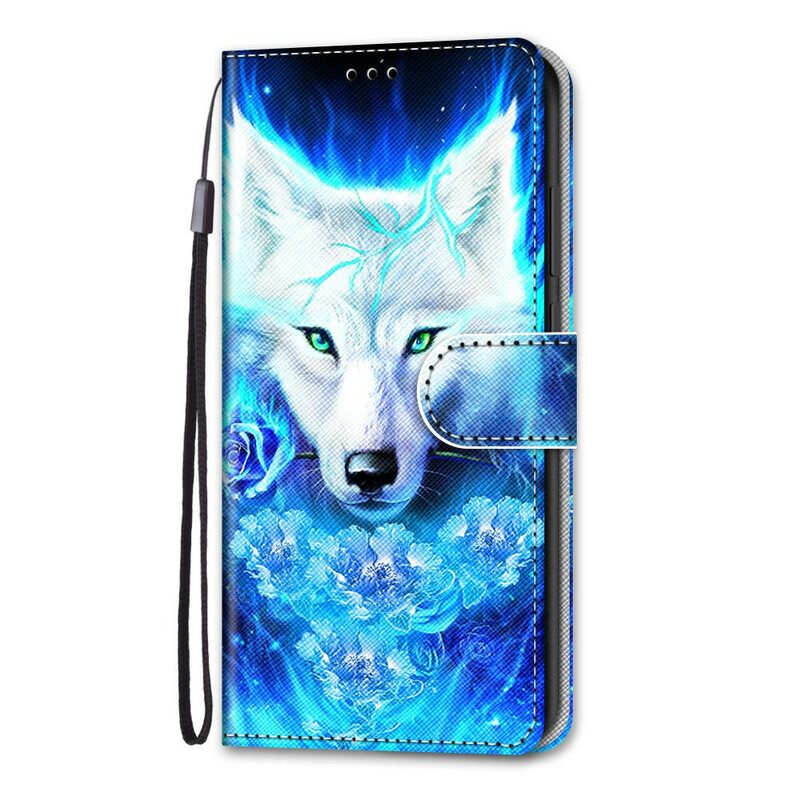 Custodia A Portafoglio Xiaomi Redmi Note 9 Pro 5G Cane Lupo