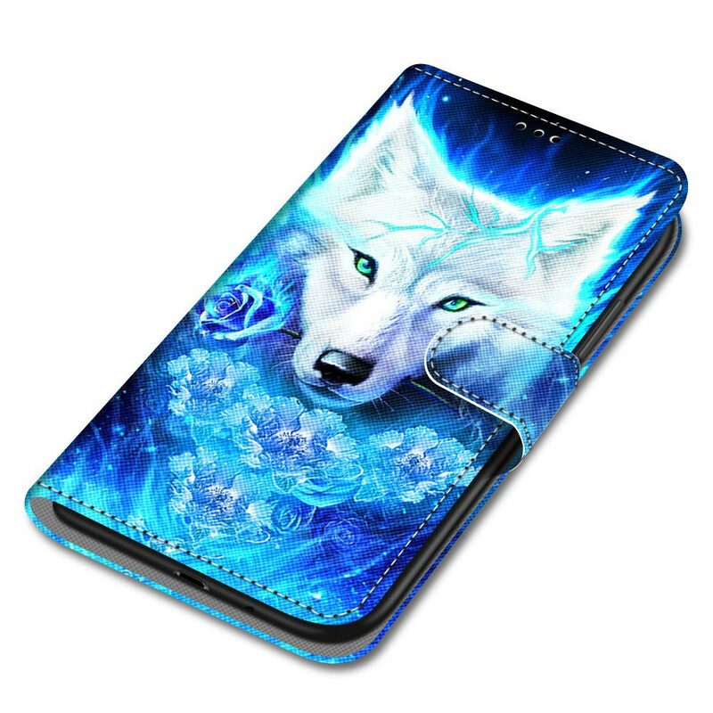 Custodia A Portafoglio Xiaomi Redmi Note 9 Pro 5G Cane Lupo