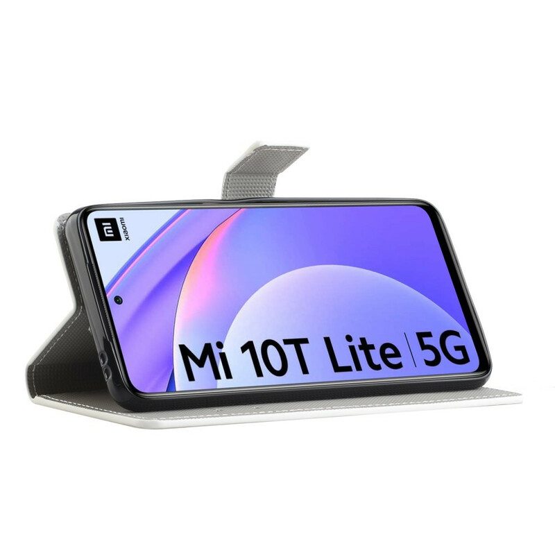 Custodia A Portafoglio Xiaomi Redmi Note 9 Pro 5G Farfalla Blu