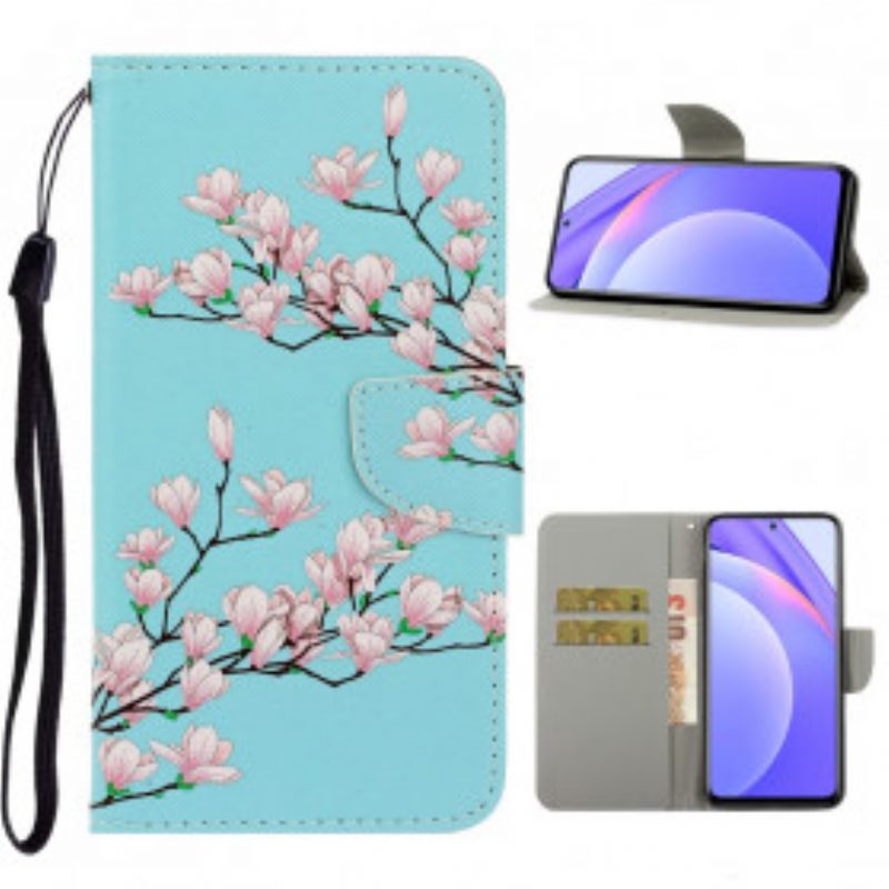 Custodia in pelle Xiaomi Redmi Note 9 Pro 5G Arbusto Strappy