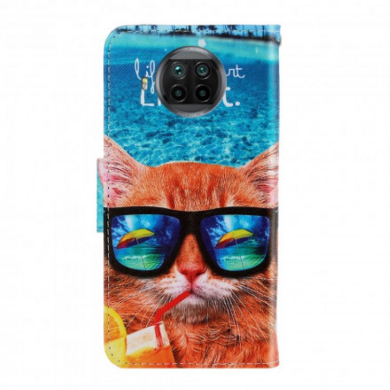 Custodia in pelle Xiaomi Redmi Note 9 Pro 5G Cat Live It Strappy