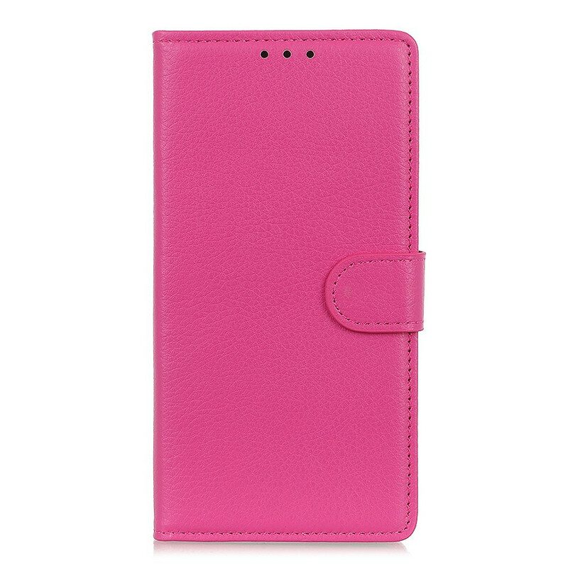 Custodia in pelle Xiaomi Redmi Note 9 Pro 5G Effetto Pelle Litchi