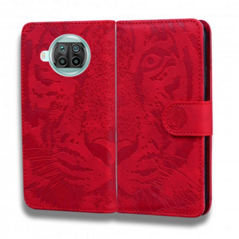 Custodia in pelle Xiaomi Redmi Note 9 Pro 5G Faccia Da Tigre