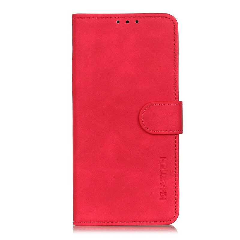 Custodia in pelle Xiaomi Redmi Note 9 Pro 5G Khazneh Effetto Pelle Vintage