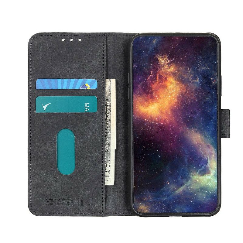 Custodia in pelle Xiaomi Redmi Note 9 Pro 5G Khazneh Effetto Pelle Vintage