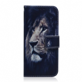 Custodia in pelle Xiaomi Redmi Note 9 Pro 5G Leone Sognante