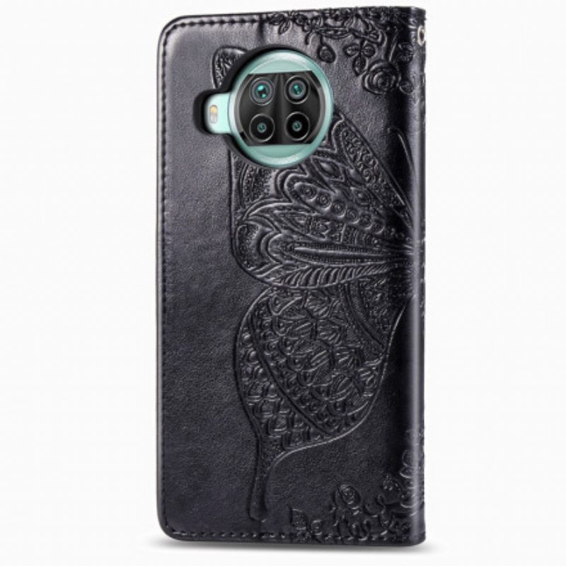 Custodia in pelle Xiaomi Redmi Note 9 Pro 5G Mezze Farfalle