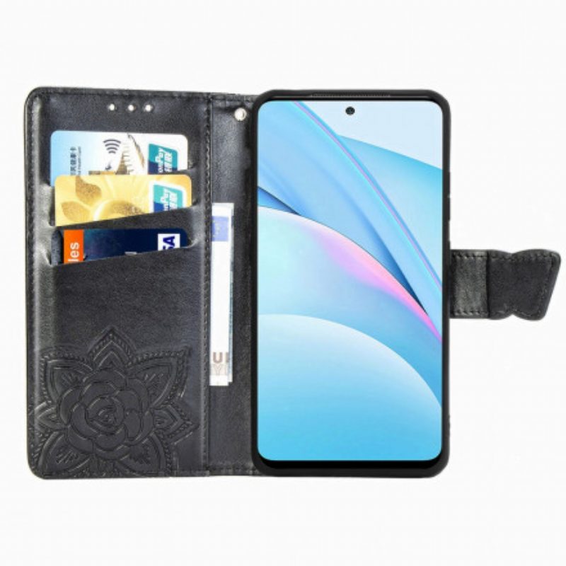 Custodia in pelle Xiaomi Redmi Note 9 Pro 5G Mezze Farfalle