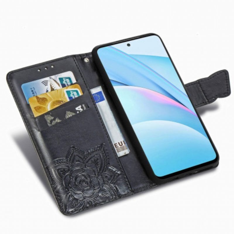 Custodia in pelle Xiaomi Redmi Note 9 Pro 5G Mezze Farfalle