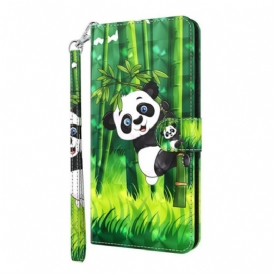 Custodia in pelle Xiaomi Redmi Note 9 Pro 5G Panda E Bambù