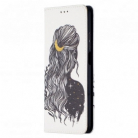 Folio Cover Xiaomi Redmi Note 9 Pro 5G Custodia in pelle Bei Capelli