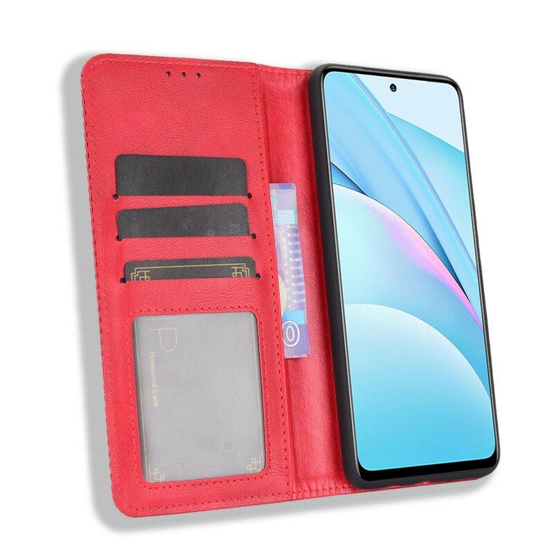 Folio Cover Xiaomi Redmi Note 9 Pro 5G Custodia in pelle Effetto Vintage