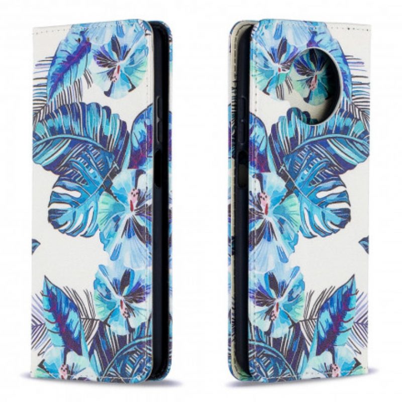 Folio Cover Xiaomi Redmi Note 9 Pro 5G Custodia in pelle Foglie