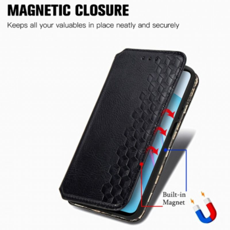 Folio Cover Xiaomi Redmi Note 9 Pro 5G Custodia in pelle Texture Diamante Effetto Pelle