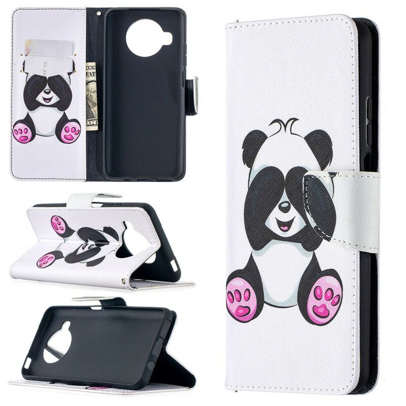 Folio Cover Xiaomi Redmi Note 9 Pro 5G Divertimento Panda