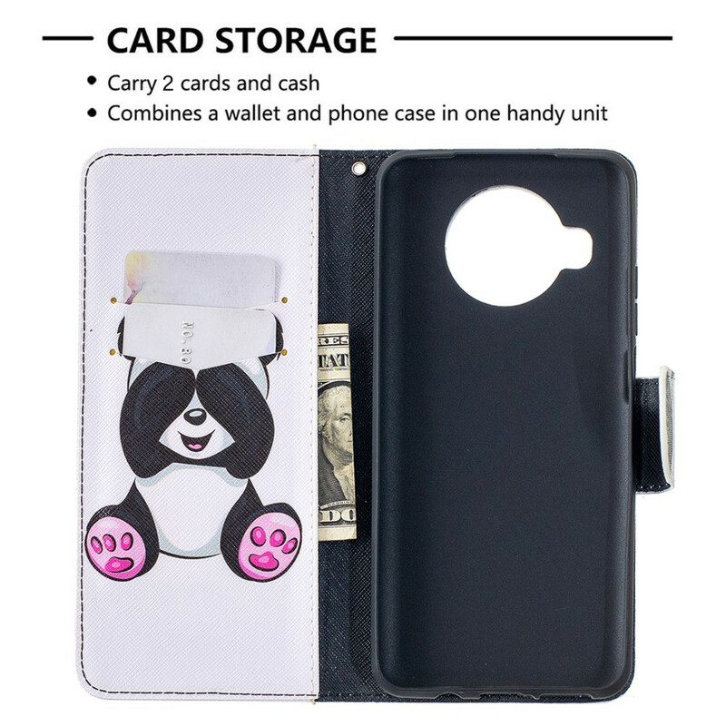 Folio Cover Xiaomi Redmi Note 9 Pro 5G Divertimento Panda