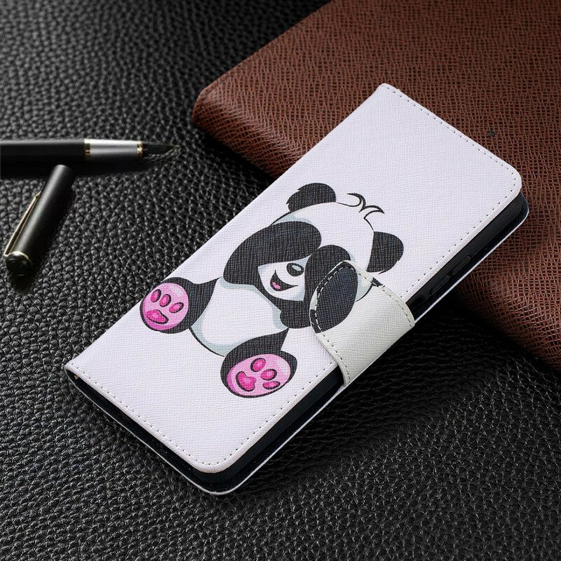 Folio Cover Xiaomi Redmi Note 9 Pro 5G Divertimento Panda