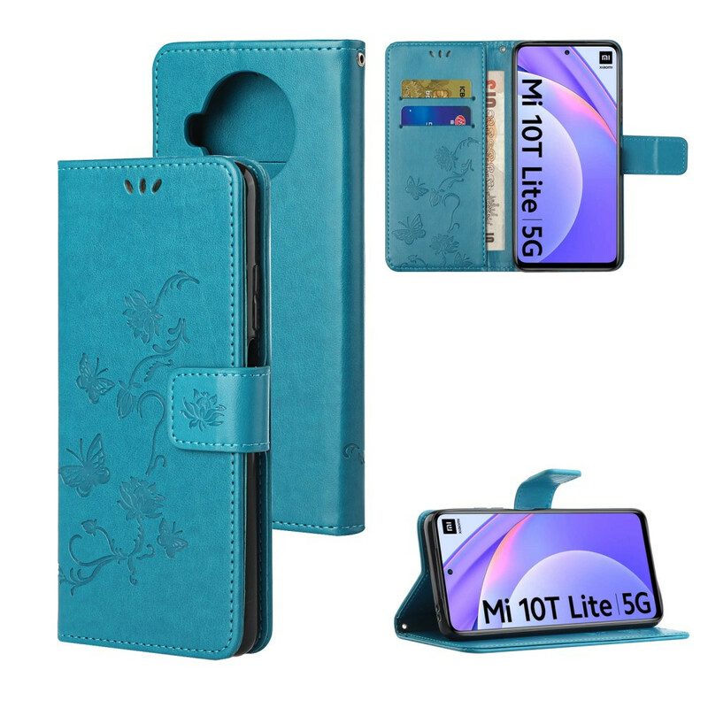 Folio Cover Xiaomi Redmi Note 9 Pro 5G Farfalle Asiatiche