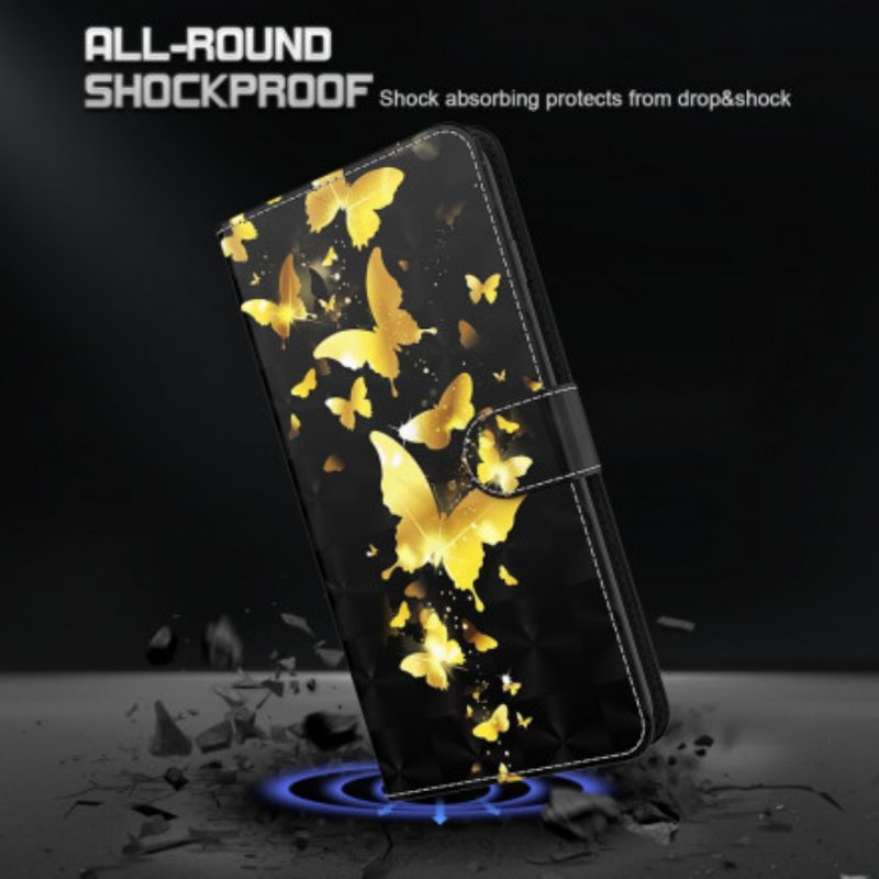 Folio Cover Xiaomi Redmi Note 9 Pro 5G Farfalle Gialle