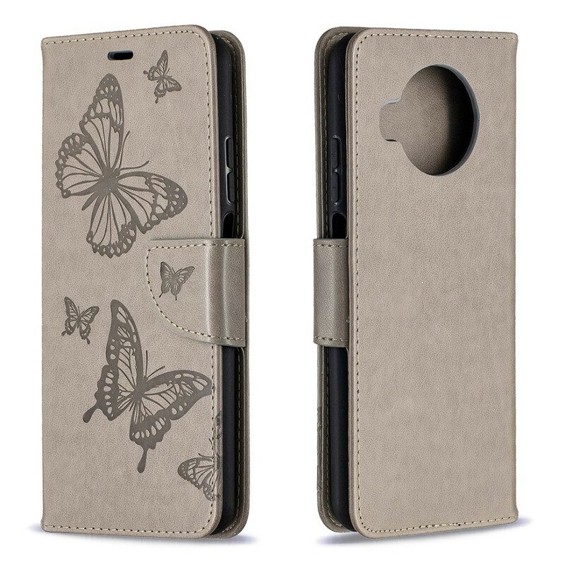 Folio Cover Xiaomi Redmi Note 9 Pro 5G Farfalle Stampate