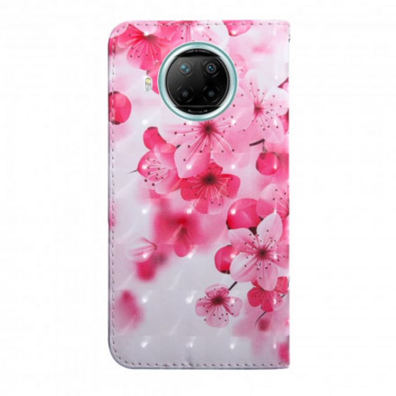 Folio Cover Xiaomi Redmi Note 9 Pro 5G Fiori Rosa