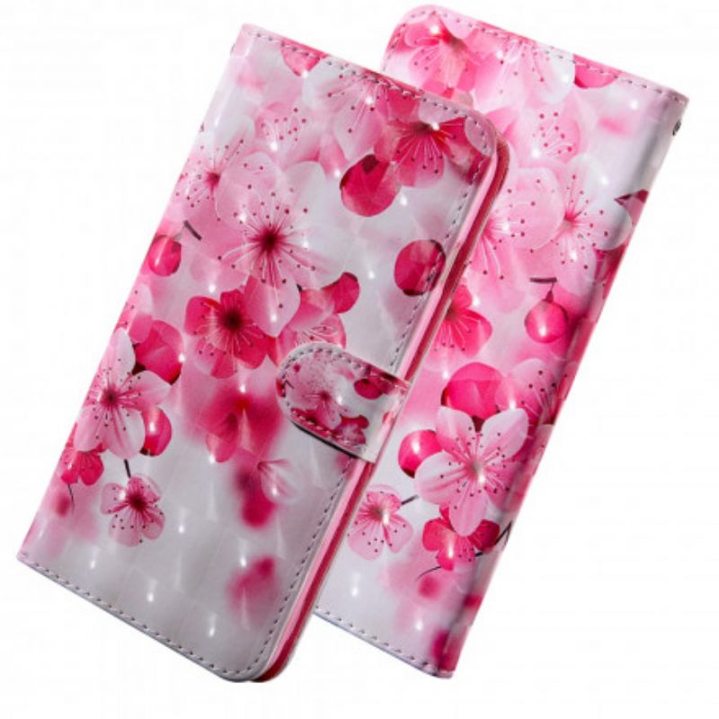 Folio Cover Xiaomi Redmi Note 9 Pro 5G Fiori Rosa