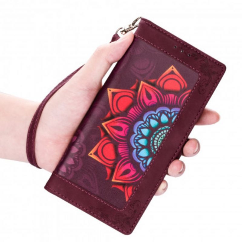 Folio Cover Xiaomi Redmi Note 9 Pro 5G Mandala Strappy