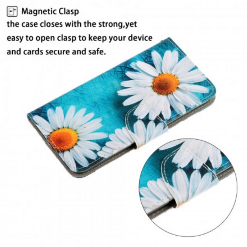 Folio Cover Xiaomi Redmi Note 9 Pro 5G Margherite Perizoma