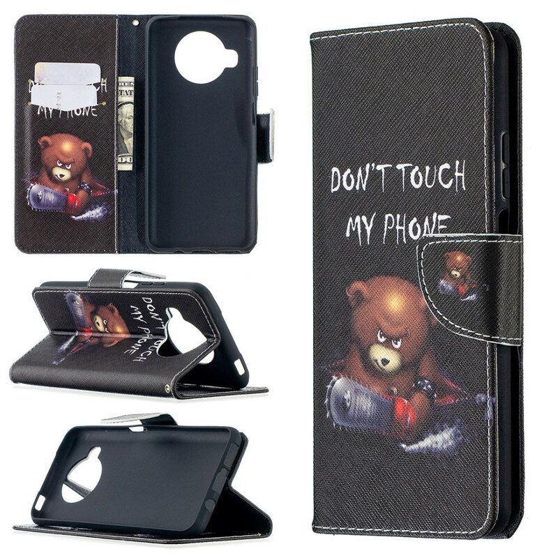 Folio Cover Xiaomi Redmi Note 9 Pro 5G Orso Pericoloso