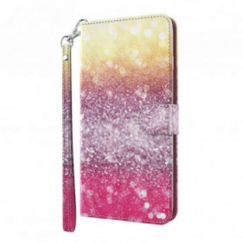 Folio Cover Xiaomi Redmi Note 9 Pro 5G Punto Luminoso Glitter Magenta