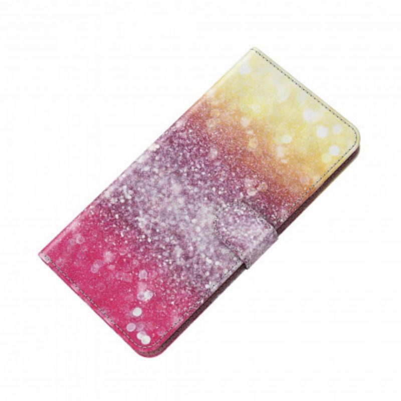 Folio Cover Xiaomi Redmi Note 9 Pro 5G Punto Luminoso Glitter Magenta