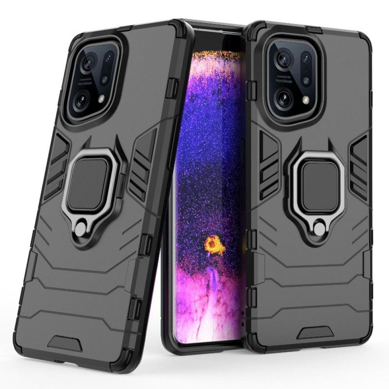 Cover Oppo Find X5 Anello Resistente