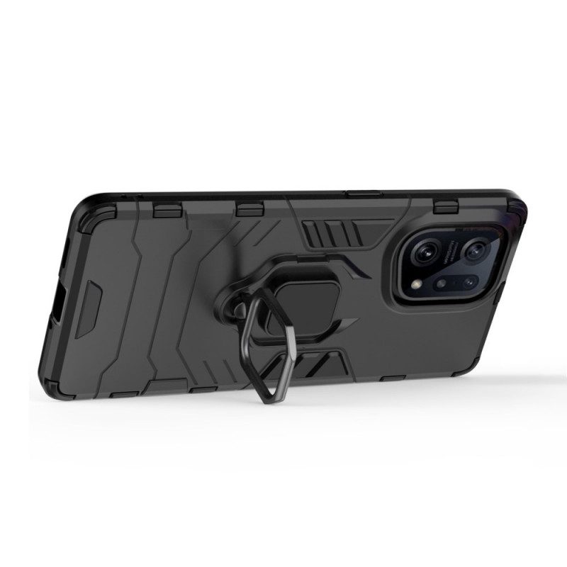 Cover Oppo Find X5 Anello Resistente