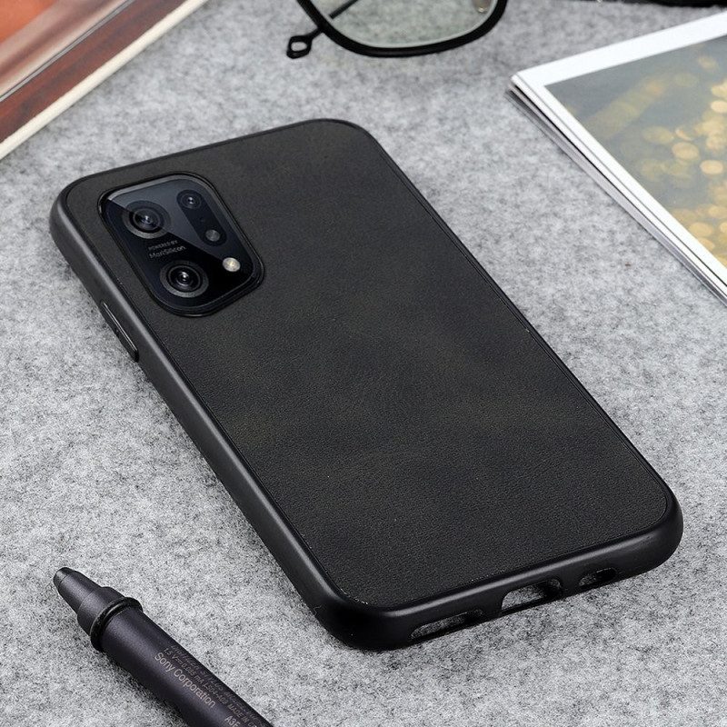 Cover Oppo Find X5 Ecopelle Testurizzata