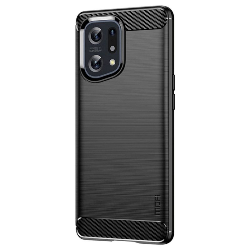 Cover Oppo Find X5 Fibra Di Carbonio Spazzolata Mofi