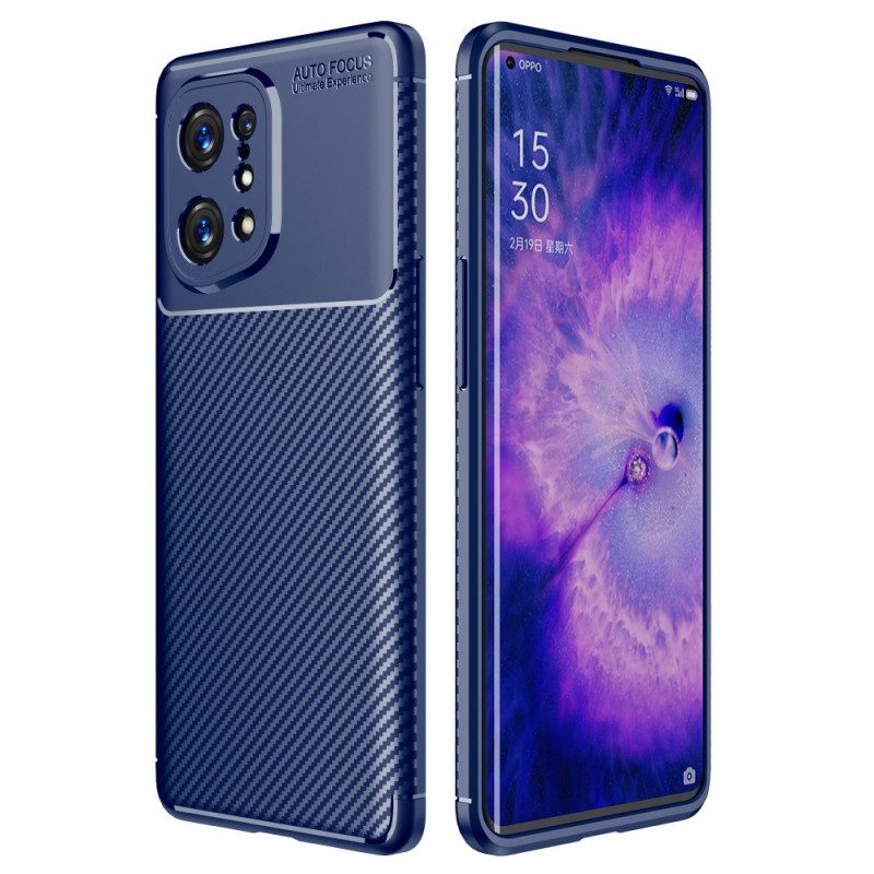 Cover Oppo Find X5 Tubo In Fibra Di Carbonio