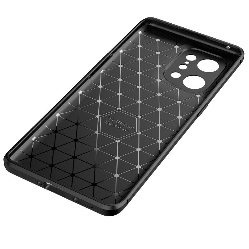 Cover Oppo Find X5 Tubo In Fibra Di Carbonio