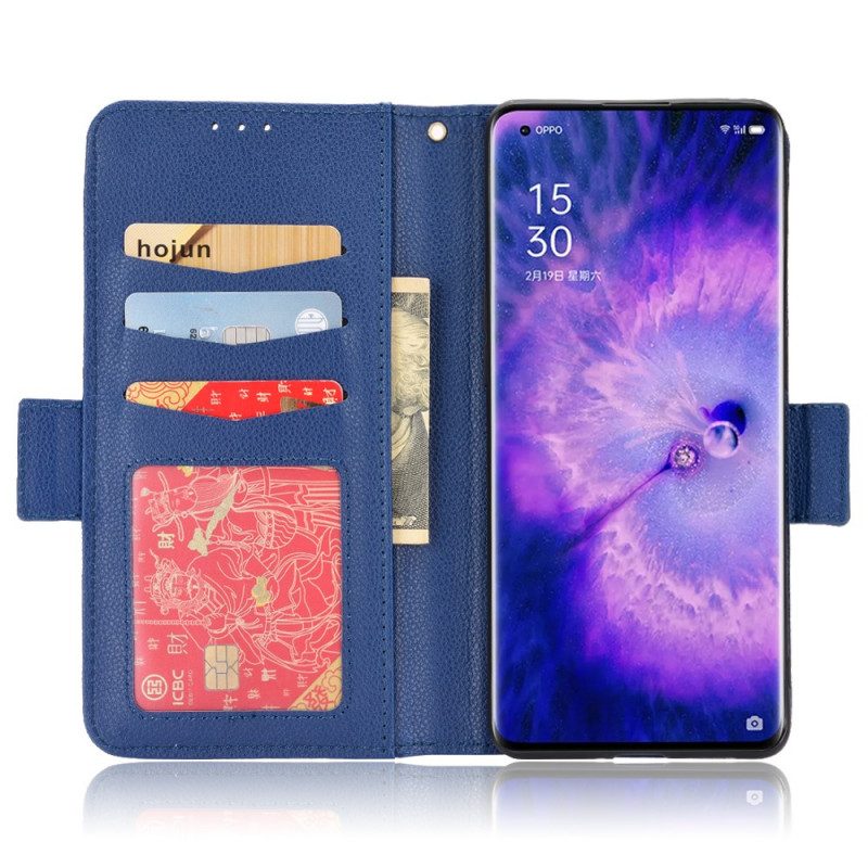 Custodia in pelle Oppo Find X5 Folio Cover Flap Doppio Nuovi Colori