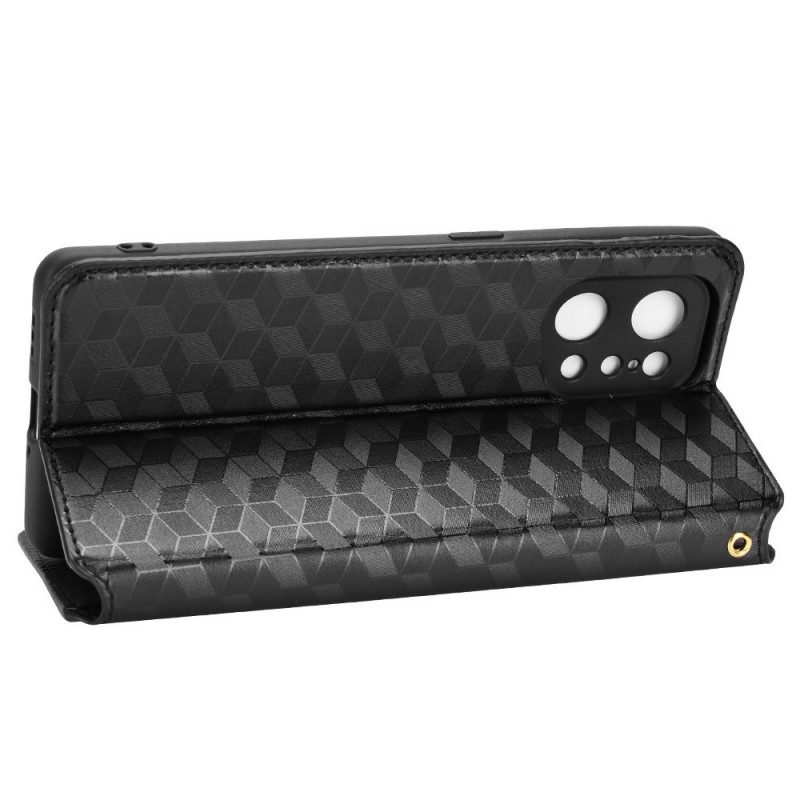 Folio Cover Oppo Find X5 Custodia in pelle Effetto Pelle Diamante