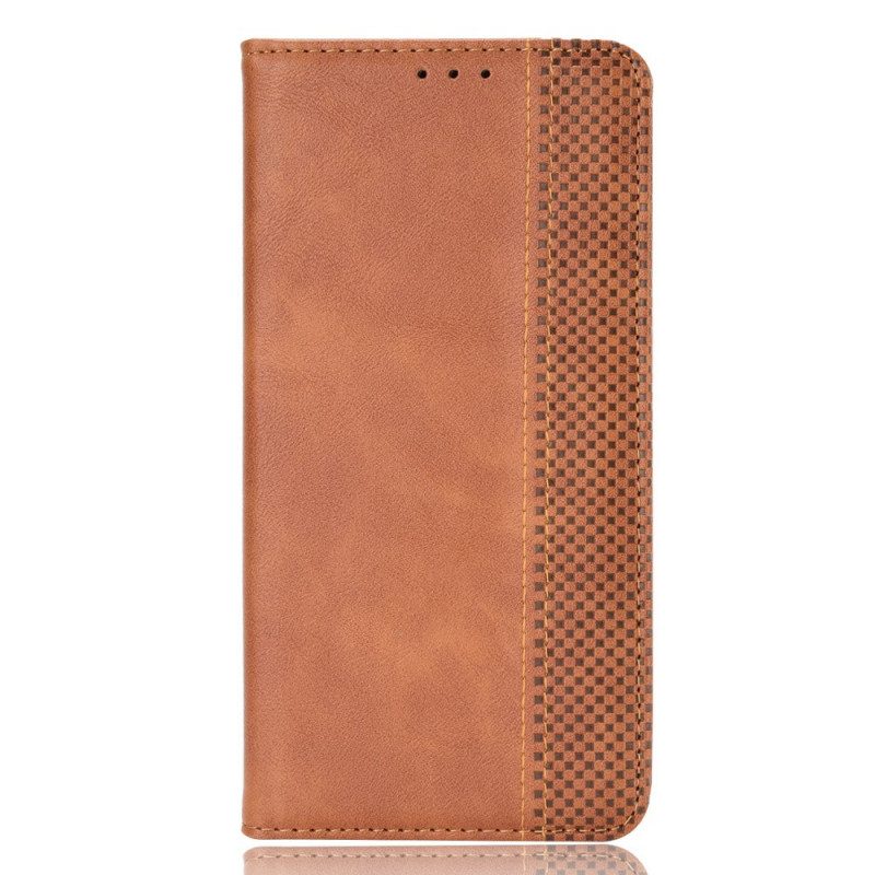 Folio Cover Oppo Find X5 Custodia in pelle Effetto Pelle Vintage Stilizzato