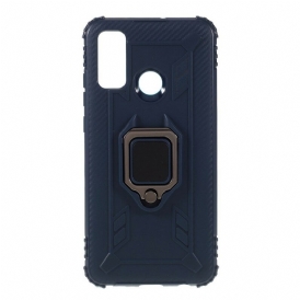 Cover Huawei P Smart 2020 Anello E Fibra Di Carbonio